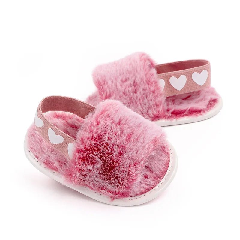 Faux Fur Fashion Baby Shoes (Leopard, First Walker, 0–24M)