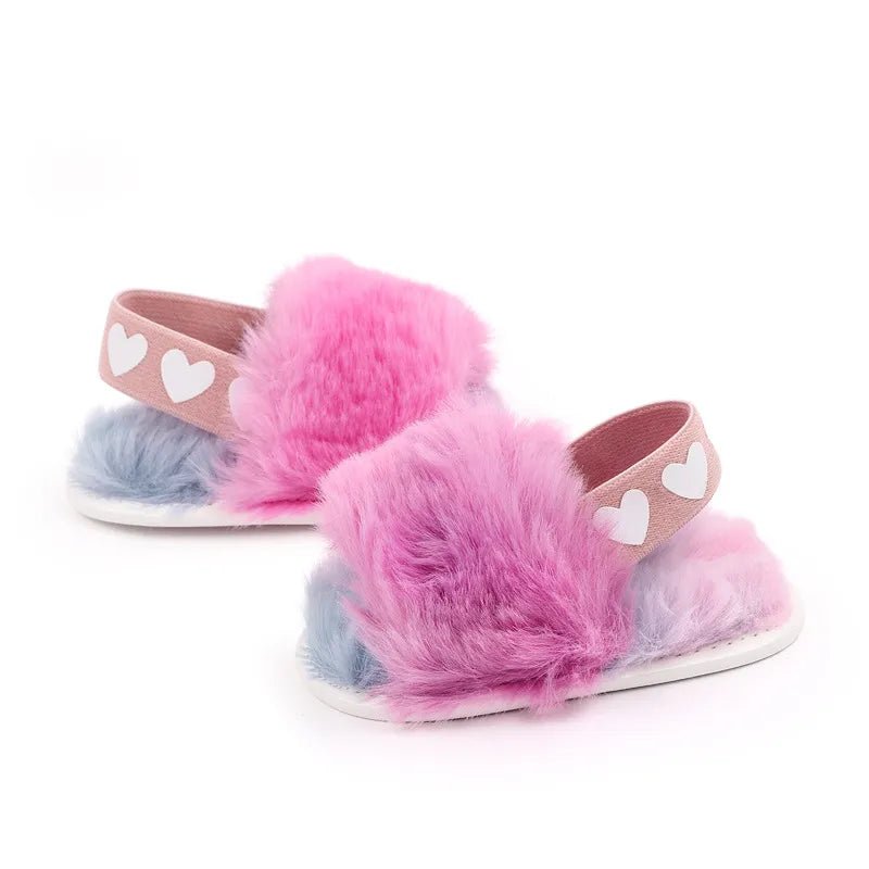 Faux Fur Fashion Baby Shoes (Leopard, First Walker, 0–24M)