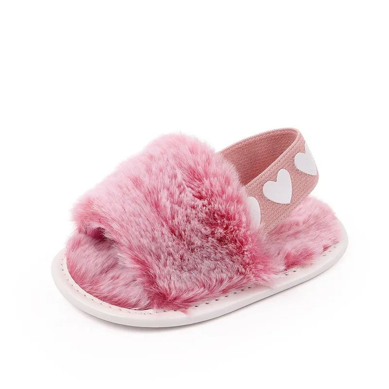 Faux Fur Fashion Baby Shoes (Leopard, First Walker, 0–24M)