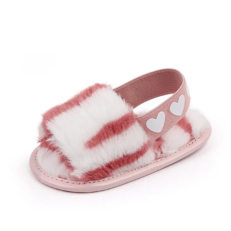 Faux Fur Fashion Baby Shoes (Leopard, First Walker, 0–24M)