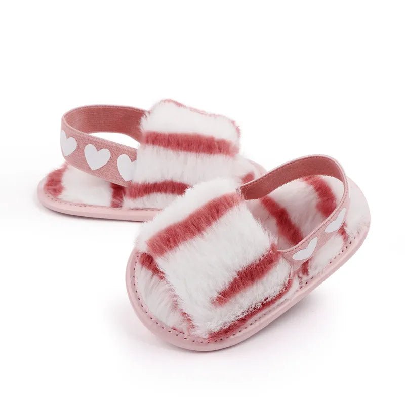 Faux Fur Fashion Baby Shoes (Leopard, First Walker, 0–24M)