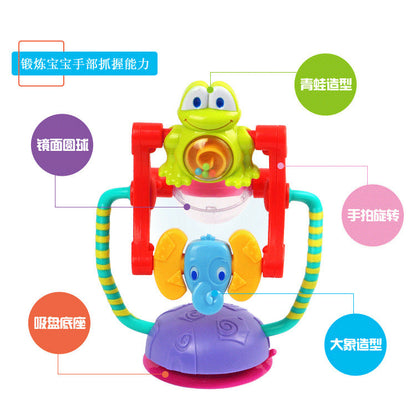 Three-Color Rotating Ferris Wheel Baby Rattle with Suction Cup