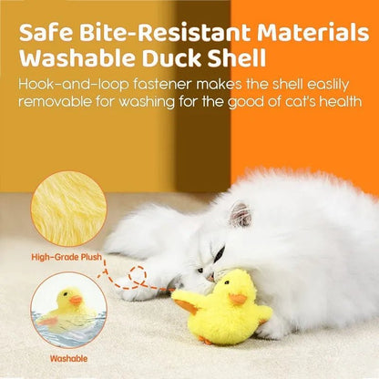 Flapping Duck Cat Toy, Electric, Catnip-Infused, Interactive Plush