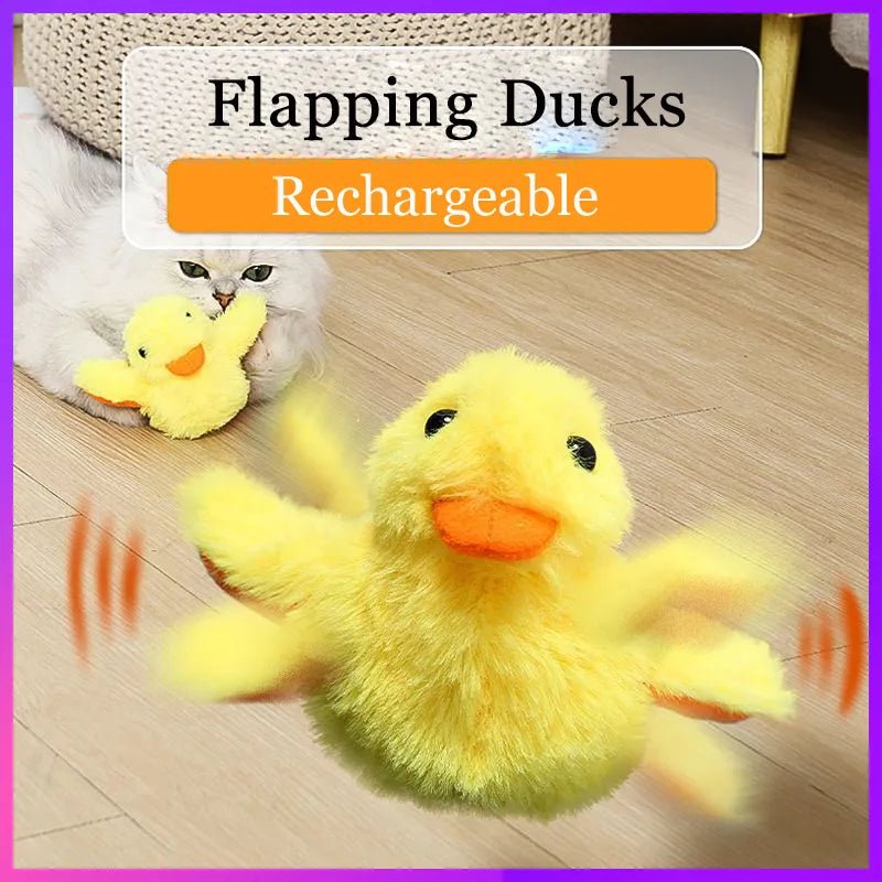 Flapping Duck Cat Toy, Electric, Catnip-Infused, Interactive Plush