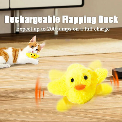 Flapping Duck Cat Toy, Electric, Catnip-Infused, Interactive Plush
