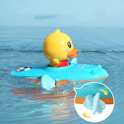 Chain Rowing Boat & Floating Duck, Baby Bath Water Play Toys