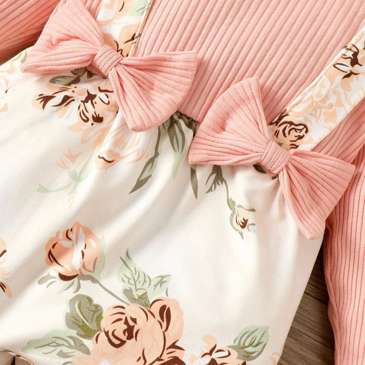 0-2Y Baby Girl Pink Shirt & Floral One-Piece Trousers