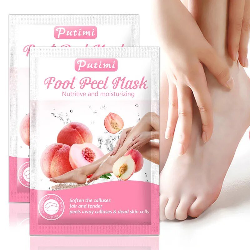 6pk Exfoliating Foot Masks - Peeling, Moisturizing Spa