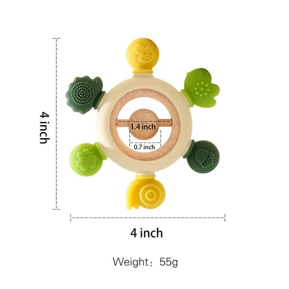 1PC Koala & Elephant Silicone Teether Handbell Rattles