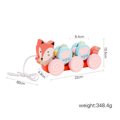 Montessori Wooden Train & Trolley - Educational Baby Birthday Toy