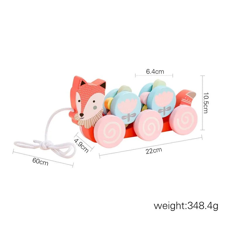Montessori Wooden Train & Trolley - Educational Baby Birthday Toy