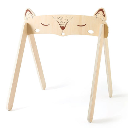 Natural Wooden Baby Gym & Teether (CE Certified, 0–12M)