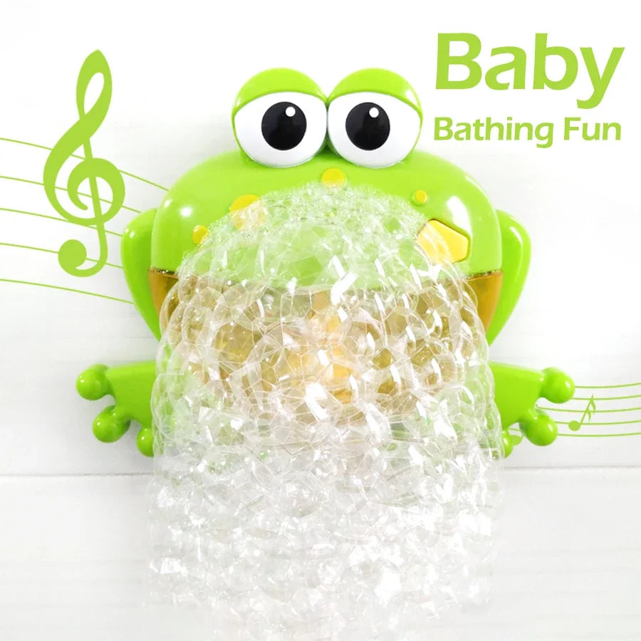 Cute Crab Automatic Bubble Machine with Music for Bath Time