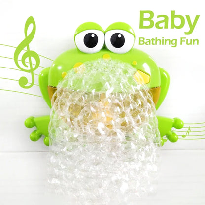 Cute Crab Automatic Bubble Machine with Music for Bath Time