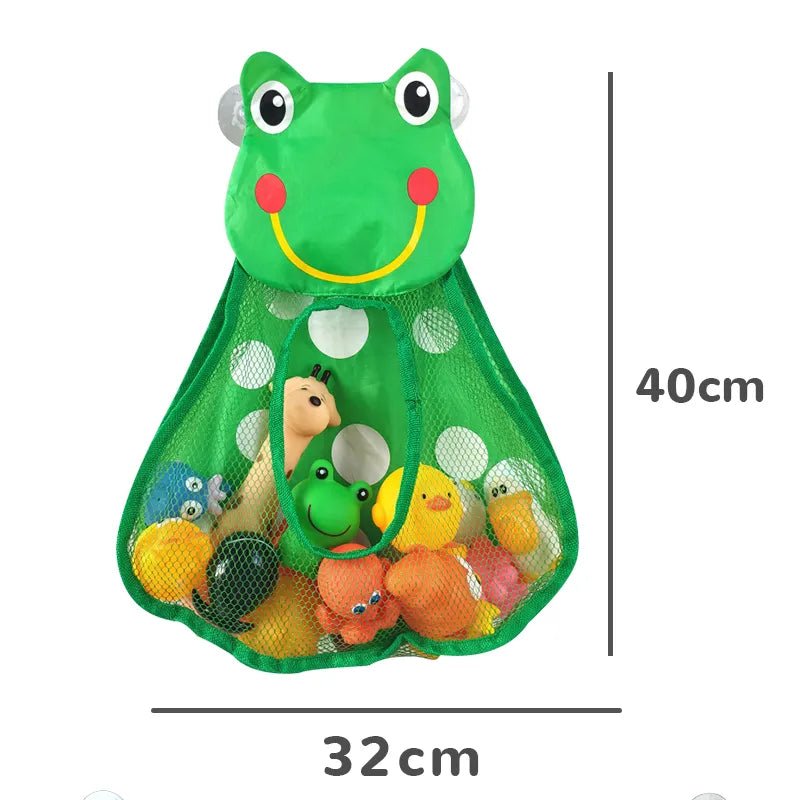 Duck & Frog Baby Shower Net Toy Storage, Suction Cup Organizer