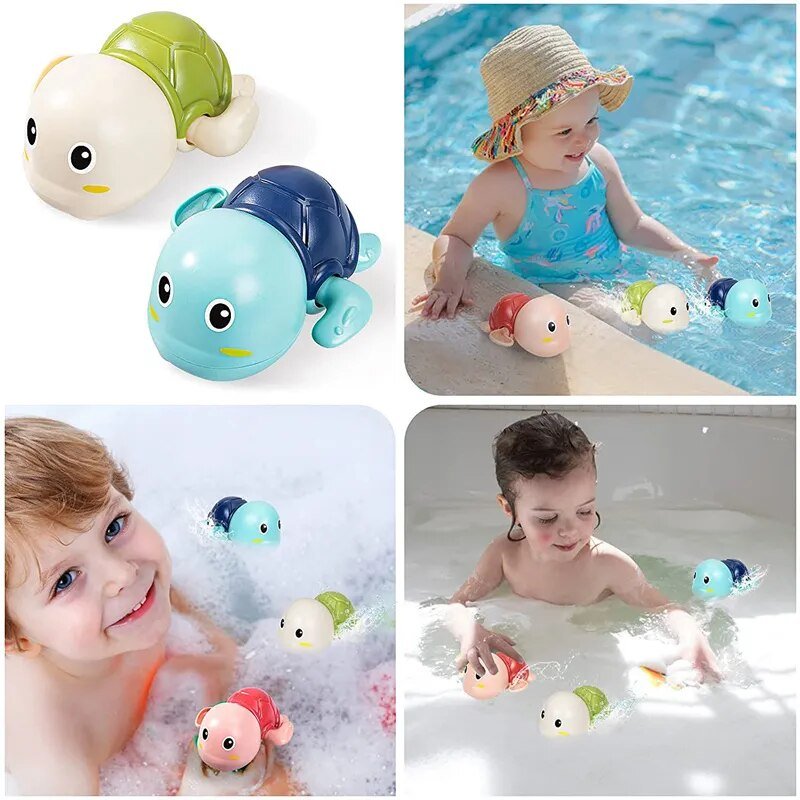 Cute Frogs Clockwork Swimming Bath Toy for Babies
