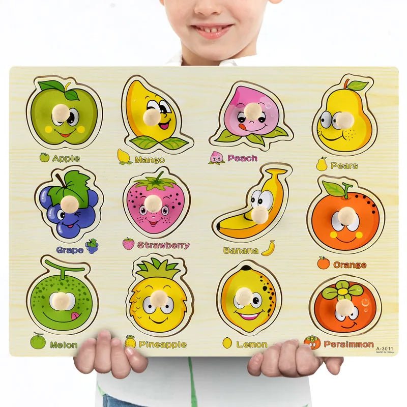 Montessori Wooden Puzzle Boards - 3D Jigsaw for Kids