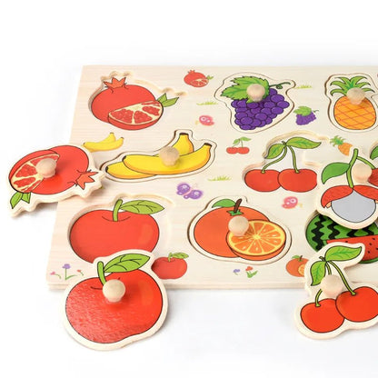 Montessori Wooden Puzzle Boards - 3D Jigsaw for Kids