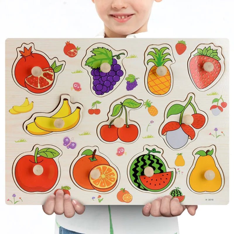 Montessori Wooden Puzzle Boards - 3D Jigsaw for Kids
