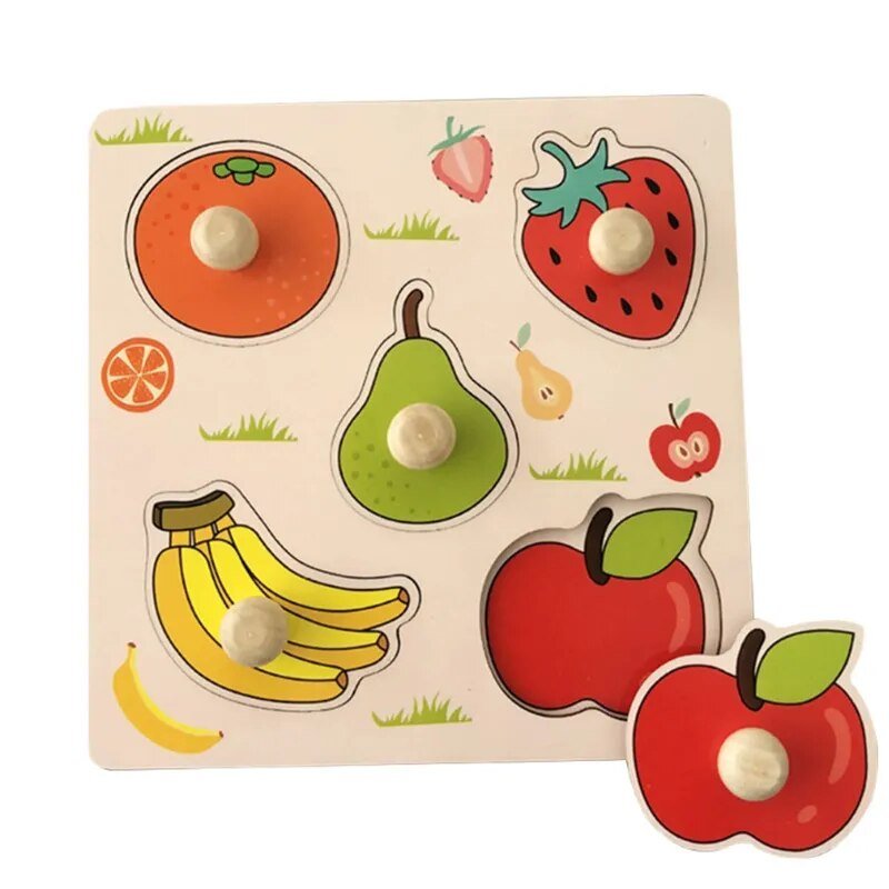 Montessori Wooden Puzzle Games for Babies 1-3 Years