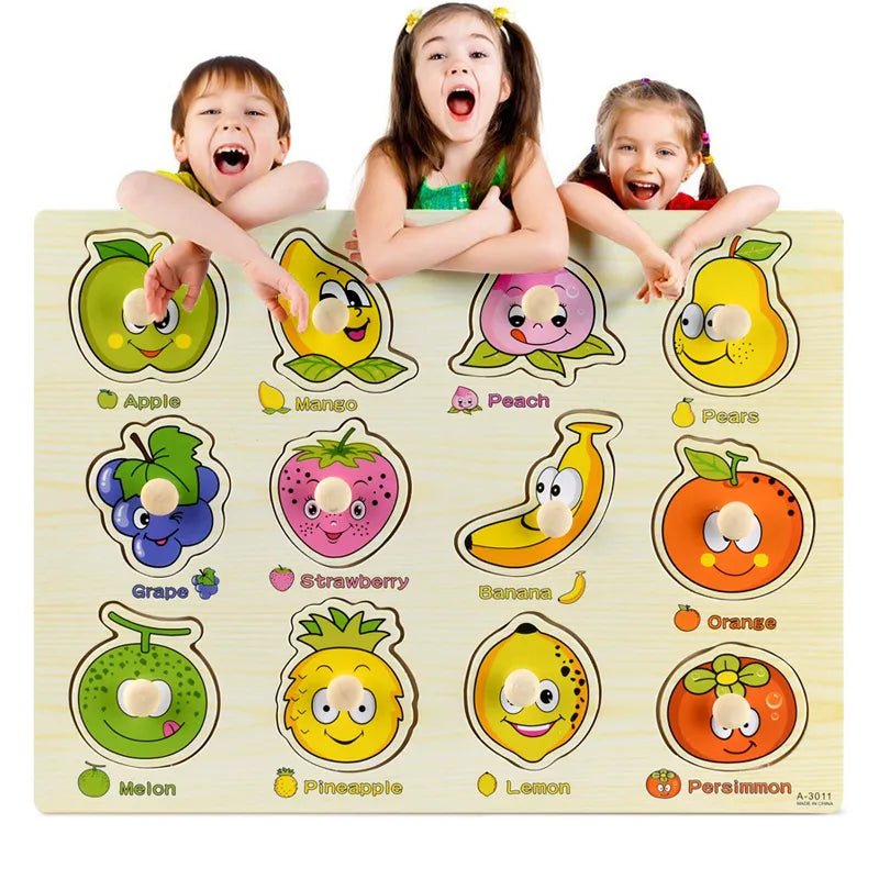 Montessori Wooden Puzzle Boards - 3D Jigsaw for Kids