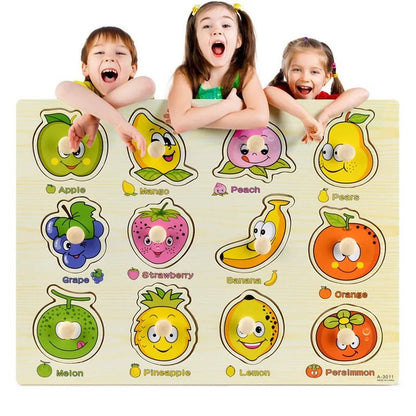 Montessori Wooden Puzzle Boards - 3D Jigsaw for Kids