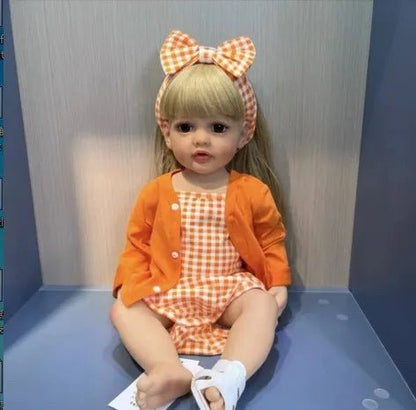 55cm Full Silicone Reborn Doll - Long Hair Betty Princess