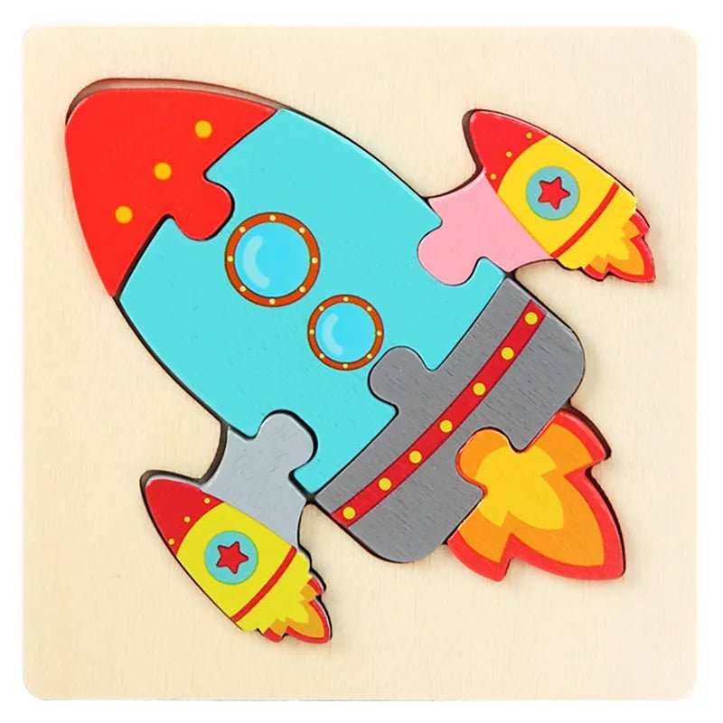 Colorful Animal Wooden Puzzle - Kids' Educational Jigsaw Toy