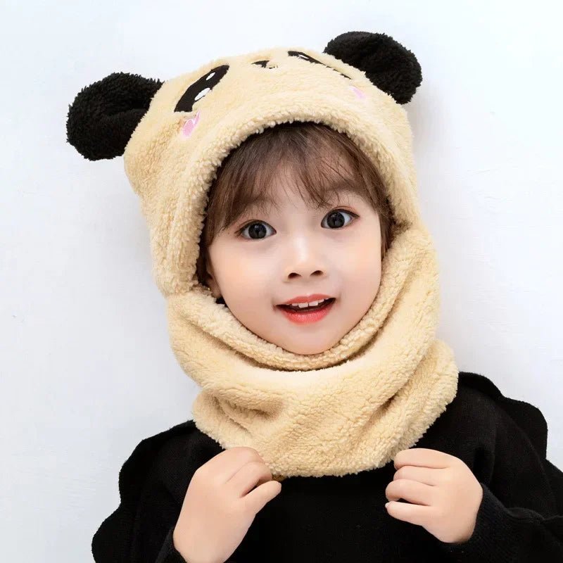 Cartoon Scarf & Hat Set - Double Fleece, Autumn/Winter, Child & Adult