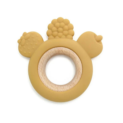 Let's Make Rudder-Shape Silicone & Wooden Teether Toy