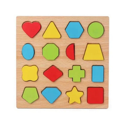Montessori Wooden Puzzle Games for Babies 1-3 Years