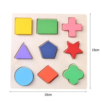 Montessori Wooden Puzzle Games for Babies 1-3 Years