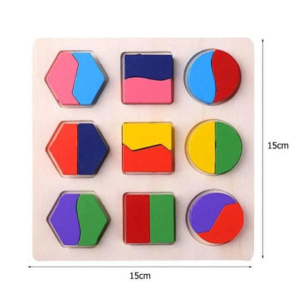 Montessori Wooden Puzzle Games for Babies 1-3 Years