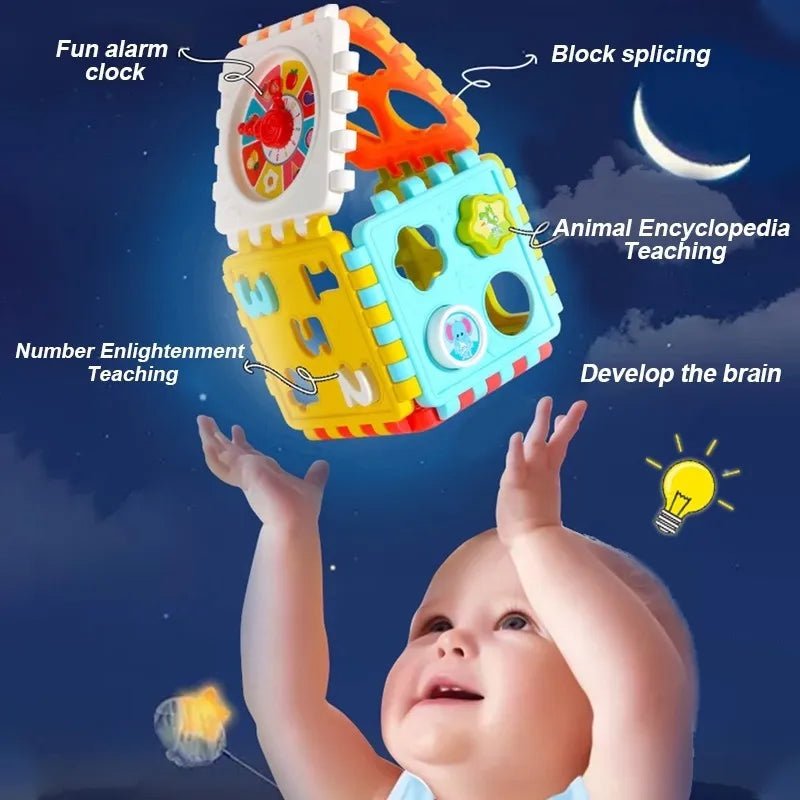 Hexahedron Shape Matching Puzzle Block - Number & Graphic for Baby