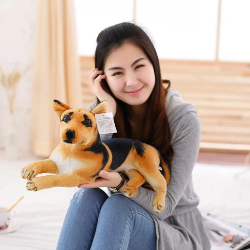 Giant 30-90cm German Shepherd Plush - Realistic Stuffed Toy
