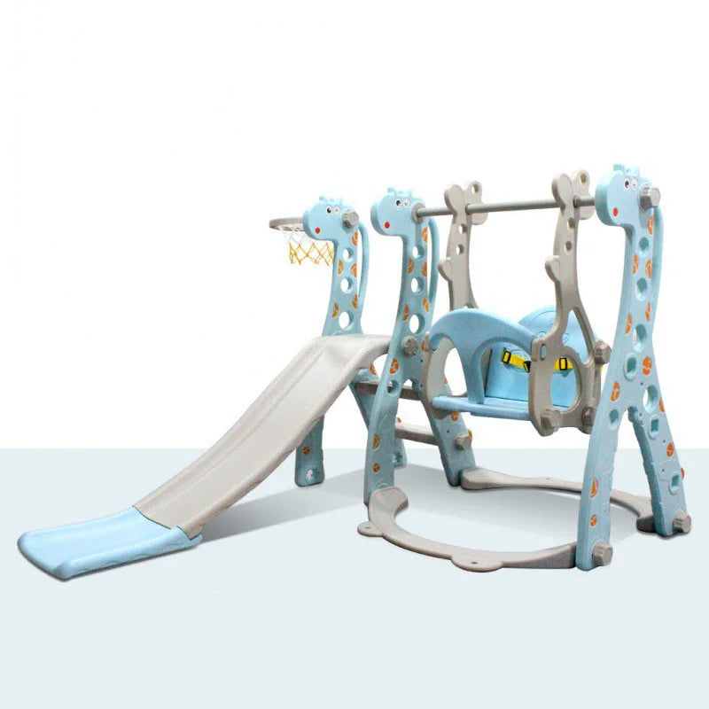 Cartoon Giraffe Slide & Swing Playset – Indoor/Outdoor