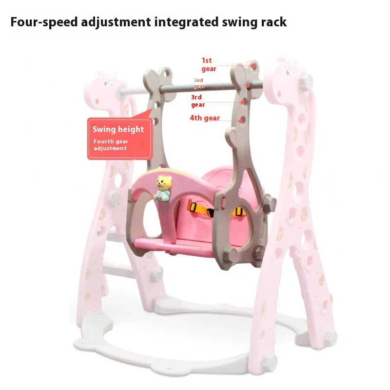 Cartoon Giraffe Slide & Swing Playset – Indoor/Outdoor
