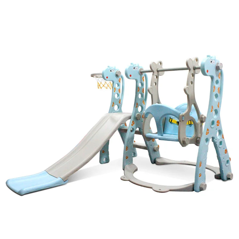 Cartoon Giraffe Slide & Swing Playset – Indoor/Outdoor