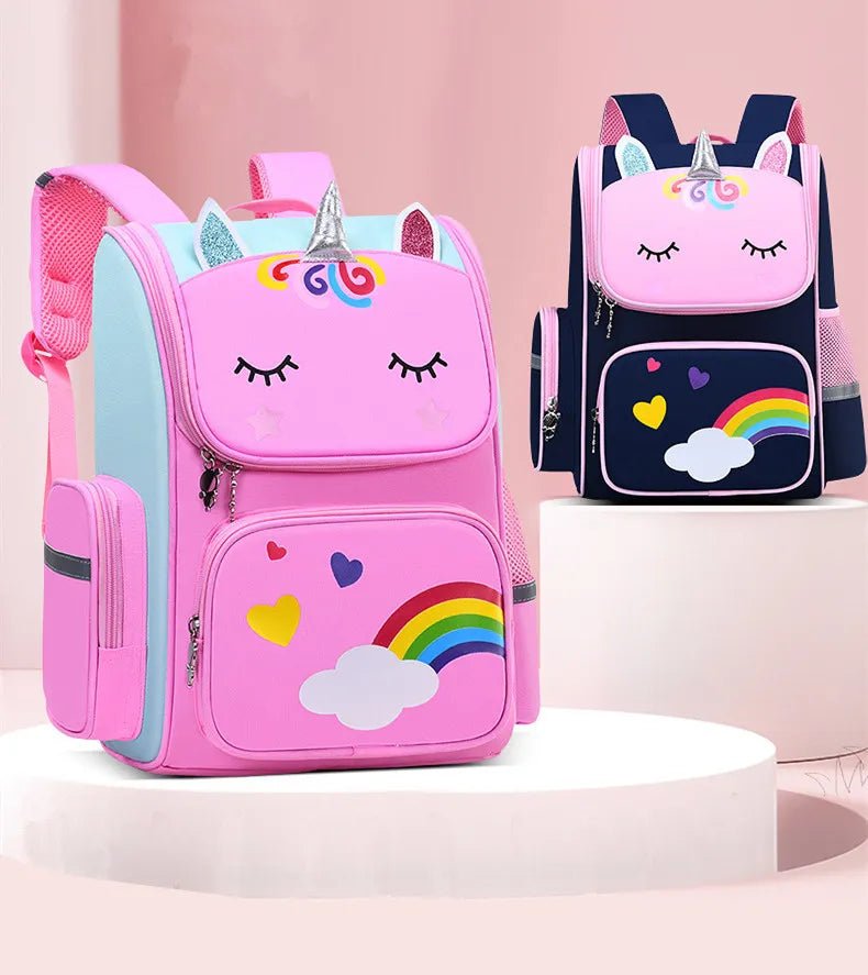 Cute Cartoon Girls' School Backpack: Elementary Student Bag