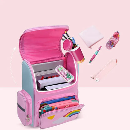 Cute Cartoon Girls' School Backpack: Elementary Student Bag