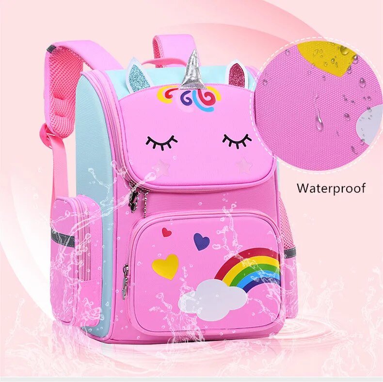 Cute Cartoon Girls' School Backpack: Elementary Student Bag