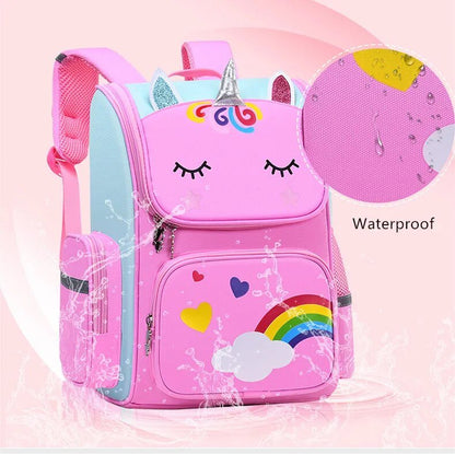 Cute Cartoon Girls' School Backpack: Elementary Student Bag