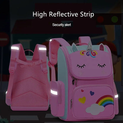 Cute Cartoon Girls' School Backpack: Elementary Student Bag