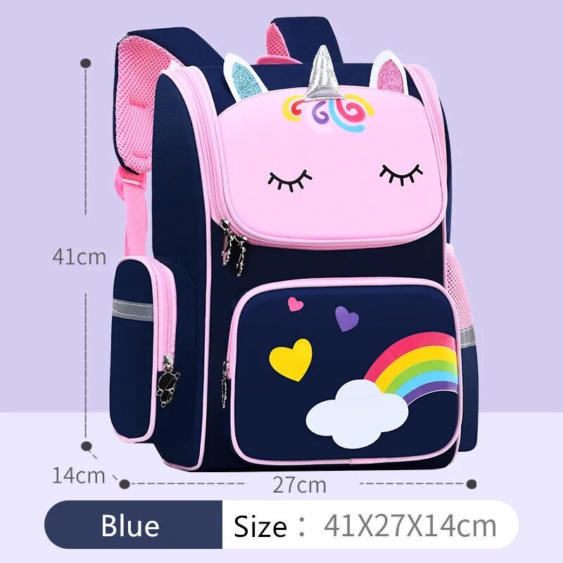 Cute Cartoon Girls' School Backpack: Elementary Student Bag