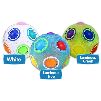 Rainbow Luminous Rainbow Ball Puzzle – 3D Fidget Football