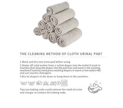 Elinfant 3-Layer Gray Microfiber Diaper Inserts (4/8/10pcs)
