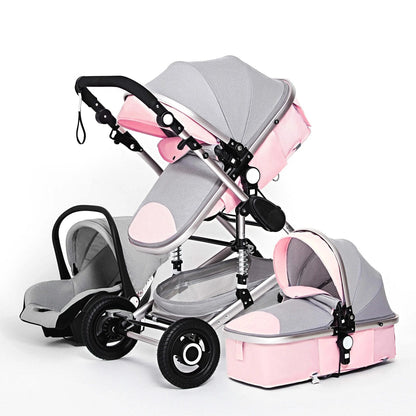 Multifunctional 3-in-1 Baby Stroller: Luxury High Landscape Folding Carriage