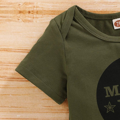 Newborn 3Pc Letter &amp; Camo Set 0-18M