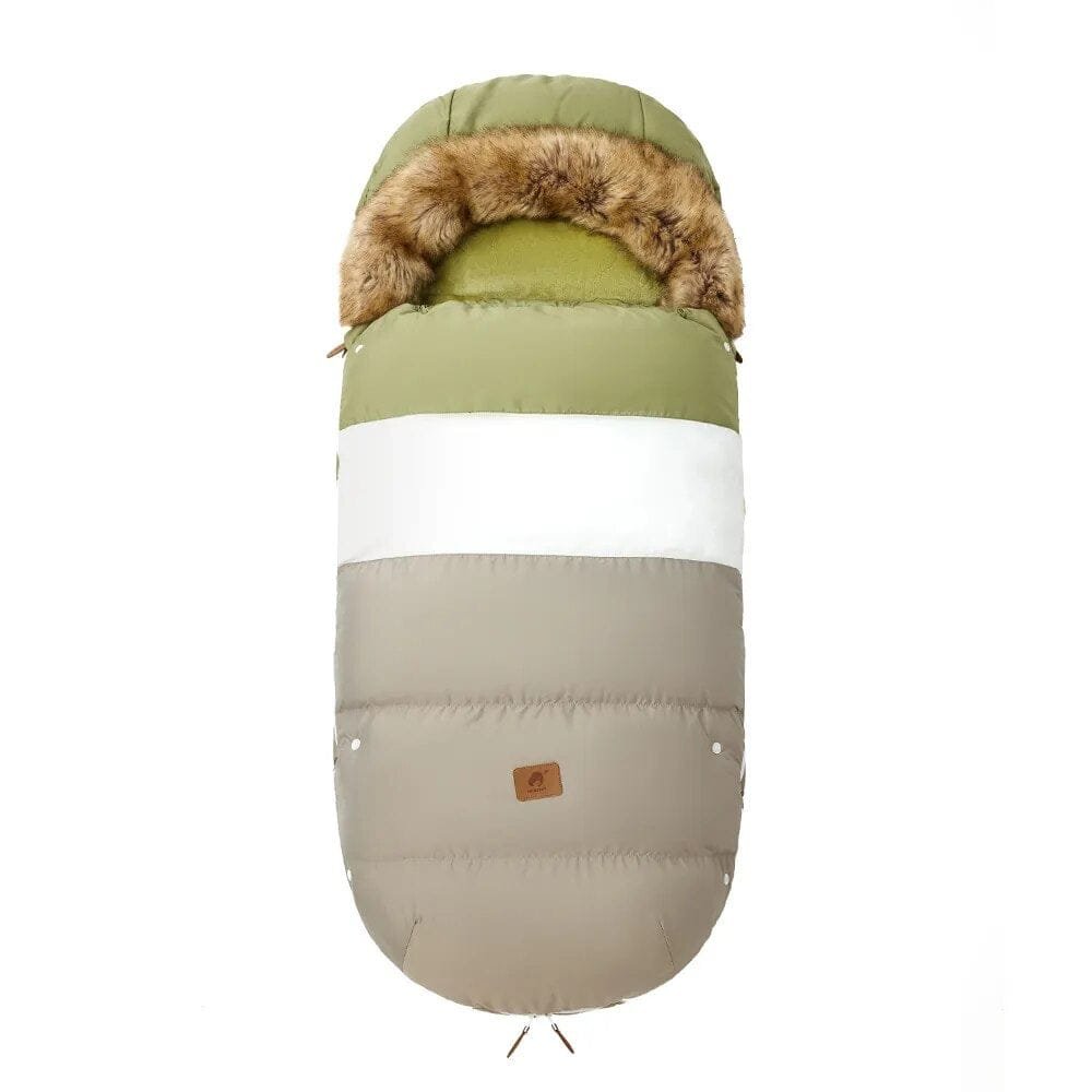Winter Stroller Footmuff: Waterproof and Windproof, Fur Collar, 0-3T