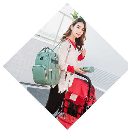 Baby Diaper Bag With USB Interface Large Capacity Waterproof Nappy Bag